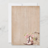 Invitation Anniversaire de la fille 21, 30e, 40e, Ouest rusti (Dos)