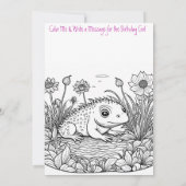 Invitation Anniversaire de la fille Axolotl (Dos)