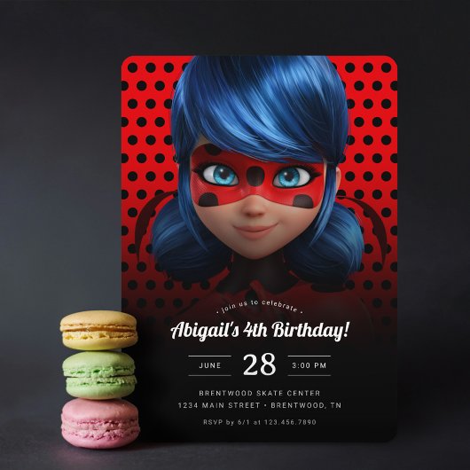 Invitation Anniversaire de la fille de la coccinelle