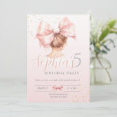 Invitation Anniversaire de la fille de la croupe r (Debout devant)