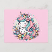 Invitation Anniversaire de la fille de la licorne (Devant)