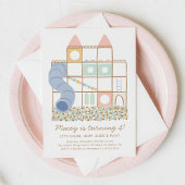 Invitation Anniversaire de la fille de l'aire de jeu intérieu