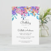 Invitation Anniversaire de la fille d'orange rose (Debout devant)