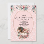 Invitation Anniversaire de la fille du cheval (Devant)