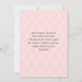 Invitation Anniversaire de la fille du cheval (Dos)