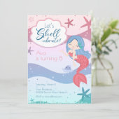 Invitation Anniversaire de la fille - Les coquilles de sirène (Debout devant)
