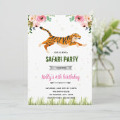 Invitation anniversaire de la fille tigre (Debout devant)