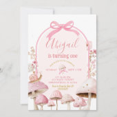 Invitation Anniversaire de la forêt de champignons et d'escar (Devant)