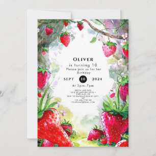 Invitation Anniversaire de la fraise enchantée
