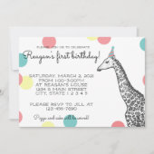 Invitation Anniversaire de la Giraffe (Devant)