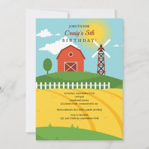Invitation Anniversaire de la grande grange rouge