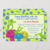 Invitation Anniversaire de la grenouille (Devant / Derrière)