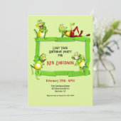 Invitation Anniversaire de la grenouille (Debout devant)