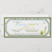 Invitation Anniversaire de la grenouille de natation de Ribbi (Dos)