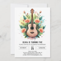 Anniversaire de la guitare de ballade acoustique e