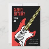 Invitation Anniversaire de la guitare rock (Devant)