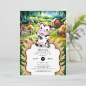 Invitation Anniversaire de la jolie petite vache (Debout devant)
