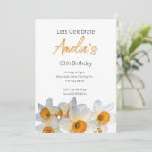 Invitation Anniversaire de la jonquille du printemps (Debout devant)