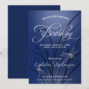 Invitation Anniversaire de la Libellule Bleu Royal
