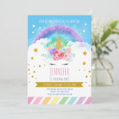 Invitation Anniversaire de la licorne (Debout devant)