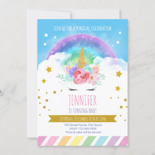 Invitation Anniversaire de la licorne
