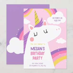 Invitation Anniversaire de la licorne