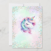 Invitation Anniversaire de la licorne (Dos)