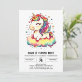 Invitation Anniversaire de la licorne (Debout devant)