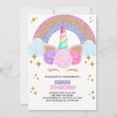 Invitation Anniversaire de la licorne (Devant)