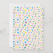 Invitation Anniversaire de la licorne arc-en-ciel magique (Dos)