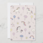 Invitation Anniversaire de la licorne magique (Dos)