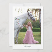 Invitation Anniversaire de la licorne magique (Dos)