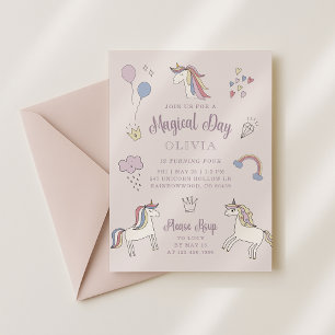 Invitation Anniversaire de la licorne magique