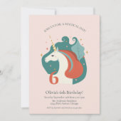 Invitation Anniversaire de la licorne magique (Devant)