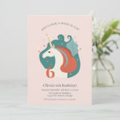 Invitation Anniversaire de la licorne magique (Debout devant)
