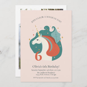 Invitation Anniversaire de la licorne magique