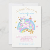 Invitation Anniversaire de la licorne magique (Devant)