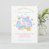 Invitation Anniversaire de la licorne magique (Debout devant)