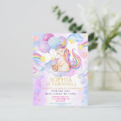 Invitation Anniversaire de la licorne magique Arc  (Debout devant)