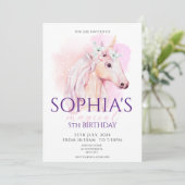 Invitation Anniversaire de la licorne magique Arc (Debout devant)