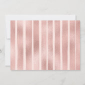 Invitation Anniversaire de la licorne magique / Joli Rose or  (Dos)