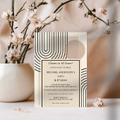 Invitation Anniversaire de la ligne géométrique scandinave