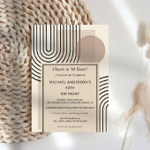 Invitation Anniversaire de la ligne géométrique scandinave