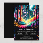 Invitation Anniversaire de la luciole aquarelle (Devant / Derrière)
