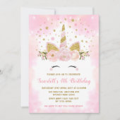 Invitation Anniversaire de la Magie Pastel Pink Clouds (Devant)