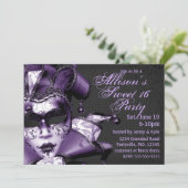 Invitation Anniversaire de la mascarade violette (Debout devant)