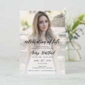 Invitation Anniversaire de la mort Célébration de la vie Mémo (Debout devant)