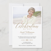 Invitation Anniversaire de la mort Célébration de la vie Mémo (Devant)