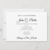 Invitation Anniversaire de la mort de l'élégante orchidée bla (Dos)