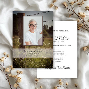 Invitation Anniversaire de la mort des Fleurs sauvages de la